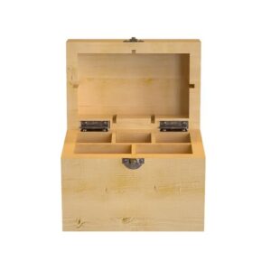 Handmade 5 Slotted Wooden Storage Box for Gold, Silver, and Platinum Jewelry Testing Acids
