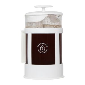 Happy Bum Coffee Plunger | 1 Liter(33.8oz) Glass French Press Stainless Steel Strainer | Easy to Use & Clean French Coffee Press Glass for Brewing and Storing Coffee Blend