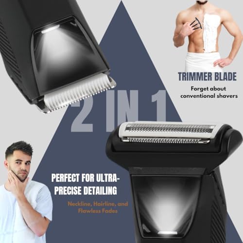 Head Shavers & Body Trimmer for Men (Best Pack) Ball Shaver Mens Grooming Kit Head Razors for Bald Men Electric Shaver & Body Hair Trimmer All-in-One Manscape Kit with Waterproof Design - Image 7