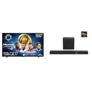 Hisense 100QD7QF Mini-LED 4K UHD Smart Fire TV AX3100Q 3.1Ch Sound Bar with Wireless Subwoofer