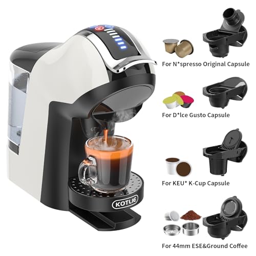 Hot&Cold brewing Single Serve Coffee Maker for K*eurig K*cup, Small Espresso Coffee Machine for D*olce G*usto/N*es Original/Ground Coffee/44mm ESE, adjustable TEMP&Water Volume, 1LRemovable Reservoir - Image 4