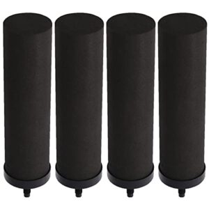 Huining 4PCS Black Filters for Purification Unit Filter Replacement Household Bucket Filtration System Gravity Water Filter System Purifier Survival