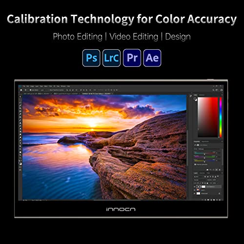 INNOCN Portable Monitor 13.3" OLED Full HD 1080P 100% DCI-P3 1MS 100000:1 USB C Plug Play Second Computer Display Mini HDMI Travel Monitor Photo Video Editing for Laptop MacBook PC Console - Image 4