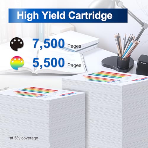 InkNI 210X Toner Cartridges 4 Pack High Yield with Chip Compatible Replacement for HP 210X W2100X 210A for HP Color Laserjet Pro 4201dn 4201dw Pro MFP 4301fdn 4301fdw Printer Ink (B/C/M/Y, 4 Pack) - Image 4