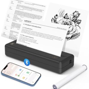 Inkless Wireless Printer for Home Offices & Travel, Supports 8″ & 4″ Thermal Paper Roll, Perfect for iOS Android & Laptops, Compact Printer for Bussiness Trips, No Ink Needed