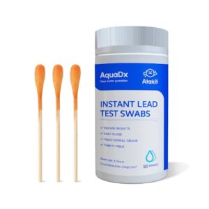 Instant Lead Test Kit 50 pcs-Rapid Lead Surface Test Swabs -Home Use for All Surfaces Paint Dishes Toys Jewelry Metal Ceramics Wood-Results in 20 Seconds-Just dip in Water to Activate