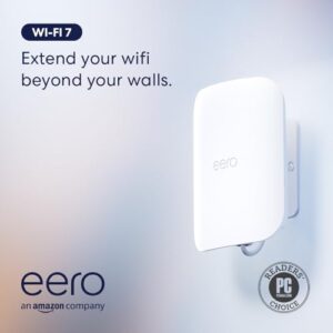 Introducing Amazon eero Outdoor 7 PoE mesh wifi router, Weatherproof rating of IP66, Coverage up to 15,000 sq. ft. outdoors, AC power adapter not included, 1-pack, 2024 release