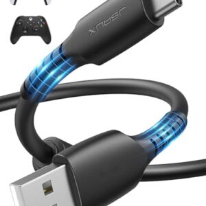 JSAUX Charging Cable for PS5 Controller 10FT, USB C [Anti-Interference Magnetic Ring] Fast Charger Cord for PS5 DualSense Controller/X-Box Series X/S/Switch 2/ Pro/Lite Controller/Steam Deck