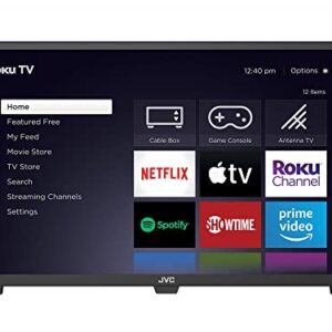 JVC 32-Inch 720p HD LED Roku Smart TV with Voice Control App, Airplay, Screen Casting, & 300+ Free Streaming Channels (LT32MAW2)