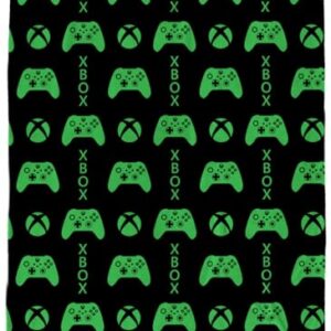 Jay Franco Xbox Controller Throw Blanket – Measures 46 x 60 Inches – Kids Super Soft Fleece Gamer Bedding
