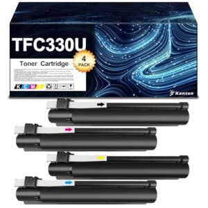 KANTEN TFC330U T-FC330U Toner Cartridge Compatible for Toshiba E-Studio 330AC E-Studio 400AC Printer(Black Cyan Yellow Magenta)