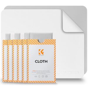 K&F Concept 6 Pack Lens Cleaning Cloth | Microfiber Cleaning Cloth | Glasses Cleaning Cloths | Eyeglass Lens Cleaner | Eyeglasses, Camera Lens, VR/AR Headset, and Screen Cleaning | White & Grey