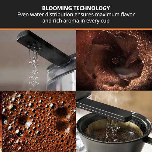 KRUPS Essential Brewer 8 Cup Drip Coffee Maker Machine SCA-Certified, Blooming Technology, Barista-Quality, Pour-Over Coffee Machine, Easy to Clean Dishwasher Safe,Stainless Steel Design, Silver - Image 4