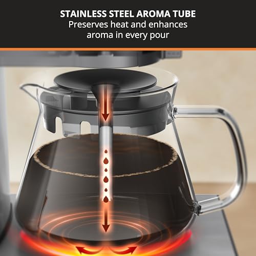 KRUPS Essential Brewer 8 Cup Drip Coffee Maker Machine SCA-Certified, Blooming Technology, Barista-Quality, Pour-Over Coffee Machine, Easy to Clean Dishwasher Safe,Stainless Steel Design, Silver - Image 5