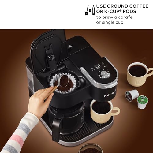 Keurig K-Duo Single Serve K-Cup Pod & Carafe Coffee Maker, with Multiple Brew Sizes, 60oz Removable Reservoir, Programmable Auto Brew Carafe, (Gen 1), Black - Image 5