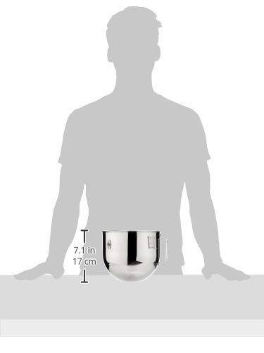 KitchenAid 5 Quart Polished Stainless Steel Bowl with Flat Handle for your Bowl-Lift Stand Mixer - K5ASBP - Image 3