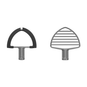 KitchenAid KDF7B Double Flex Edge Beater for Select Bowl-Lift Stand Mixers, Silver & Pastry Tilt Head Stand Mixer Beater Attachment, Silver