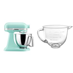 Kitchenaid Artisan Mini Plus 3.5-Qt. Tilt-Head Stand Mixer with Flex Edge Beater & Stand Mixer Glass Bowl, 3.5 Quart Tilt Head