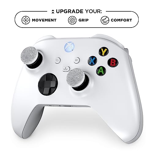 KontrolFreek Clutch for Xbox One and Xbox Series X Controller | Performance Thumbsticks | 2 Low-Rise Concave | Black & White - Image 6