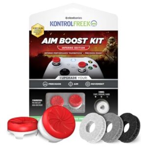 KontrolFreek FPS Freek Inferno for Xbox One and Xbox Series X Controller | Performance Thumbsticks | 1 High-Rise, 1 Mid-Rise | Red/White