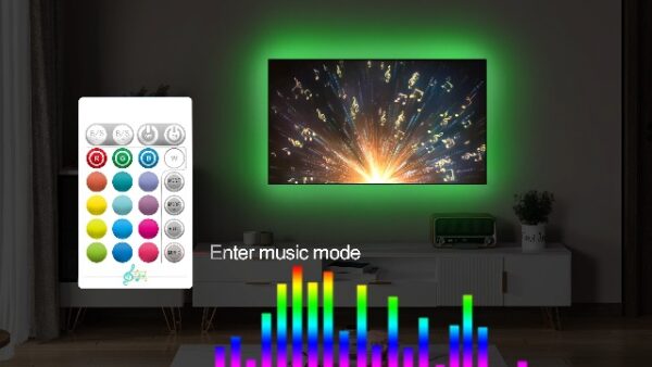 LED Lights for TV, 16.4ft TV LED Backlight for 45-75in, RGB TV Backlight Behind Strip with Music Sync, Bluetooth APP and Remote Control Strip Lights USB Powered for Bedroom, Gaming - Image 8