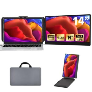 Laptop Monitor Extender, Portable Monitor for Laptop, Screen Extender Portable16:9, HDMI/Type-C Plug and Play Display 1080P for Tablet PC/Mac/Phone