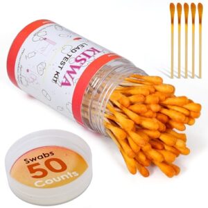 Lead Test Kit (Rapid Testing Swabs) – Instant 30-Second Lead Detector, Water-Based Lead Testing for Home use, Paint, Soil, Toys, Furniture, Jewelry, Metal Ceramics Wood. (Pack of 50)