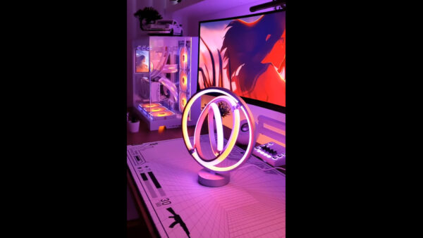 Lepro TB1 Al Smart Table Lamp, RGB+IC Addressable Color Changing Desk Light Alexa Google Enable, Music Sync Unique Cool LED Lamps for Game Room Decor Ambient Lighting, APP Control No Remote, 2.4 GHz - Image 8