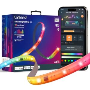 Linkind LED Strip Lights RGB 10ft, Smart Light Strip Work with Alexa and Google Home, App Control Music Sync Segmented Color Changing Led Lights for Bedroom Kitchen