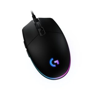 Logitech G203 Wired Gaming Mouse, 8,000 DPI, Rainbow Optical Effect LIGHTSYNC RGB, 6 Programmable Buttons, On-Board Memory, Screen Mapping, PC/Mac Computer and Laptop Compatible – Black