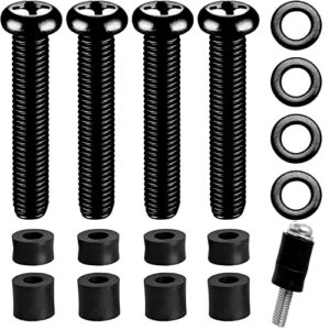 M8 Screws for Samsung TV M8x45mm, Pitch 1.25mm TV Mounting Bolts Screws with 25mm Long Spacers (Black)