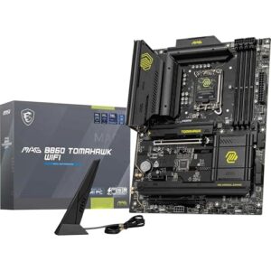 MAG B860 Tomahawk WiFi Motherboard, ATX – Supports Intel Core Ultra Processors (Series 2), LGA 1851 – DDR5 Memory Boost 9200+ MT/s OC, 1 x PCIe 5.0 x16, 1 x M.2 Gen5, 5G LAN, Wi-Fi 7