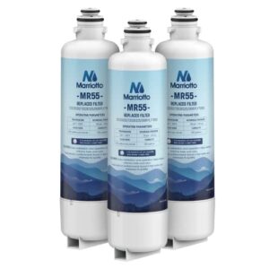 MARRIOTTO Replacement for Bosch Ultra Clarity Pro Water Filter, Compatible with BORPLFTR50, 12033030, 11032531, 11025825,12028325, BORPLFTR55, WFC100MF, WFS200MF (3 Pack)