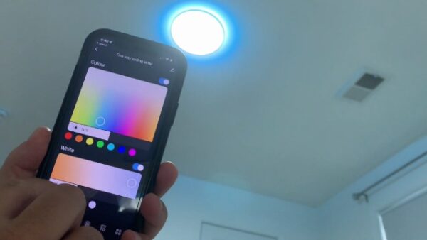 MELEGAN 4 Pcs Smart Led Ceiling Light Flush Mount, 12 Inch 24W Ceiling Light Fixture Dimmable 2700K-6500K, RGB Ambient Light Fixture WiFi Compatible with Alexa Google Home for Bedroom Living Room - Image 8