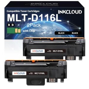 MLT-D116L High Yield Toner Cartridge 2Pack, Black Replacement for Samsung 116L D116L MLTD116L Toner to Compatible with Xpress M2625D M2675FN M2676FH M2875FW M2875FD M2885FW M287x Printer