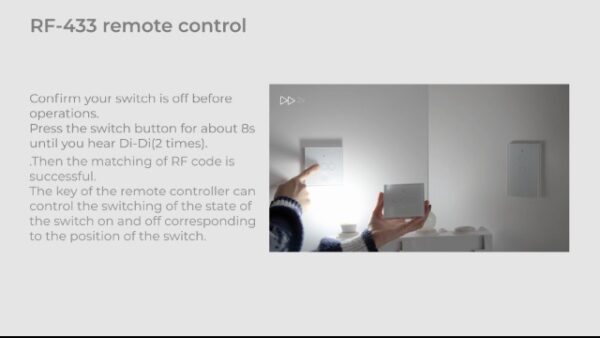 MOES 2.4GHz WiFi Wall Touch Smart Switch Neutral Wire Required, 3 Way Multi-Control, Glass Panel Light Switch Work with Smart Life/Tuya App, RF433 Remote Control, Alexa and Google Home White 3 Gang - Image 8