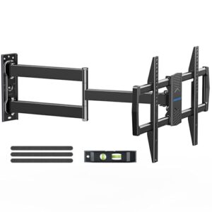MOUNTUP Long Arm Corner TV Mount for Most 42-75 Inch TVs, TV Wall Mount with 32” Long Extension, Swivel & Tilt Articulating Full Motion TVs Mount, MAX VESA 600x400mm, Holds up to 99 lbs MU0076