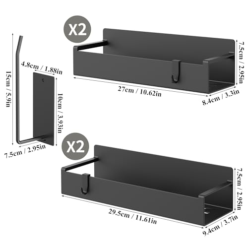 Magnetic Water Bottle Holder for Refrigerator, Cup Holder Organizer for Stanley and Tumbler for Kitchen, Black - Image 3