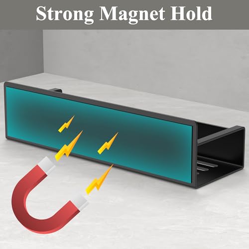 Magnetic Water Bottle Holder for Refrigerator, Cup Holder Organizer for Stanley and Tumbler for Kitchen, Black - Image 4