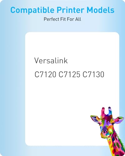 MasaiMara C7120 C7125 C7130 Compatible Toner Cartridges Replacement for Xerox 006R01824 006R01825 006R01826 006R01827 for Xerox Versalink C7120 C7125 C7130 Printer (Black Cyan Magenta Yellow, 4-Pack) - Image 3