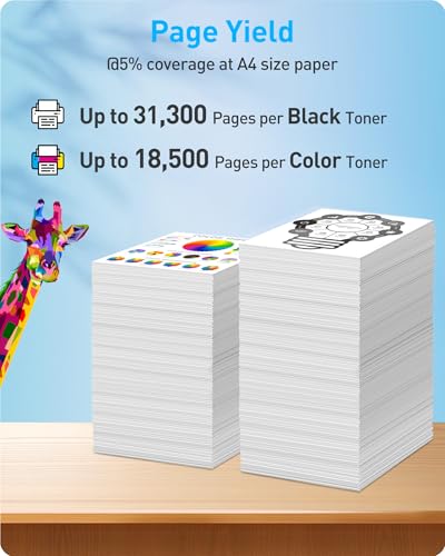 MasaiMara C7120 C7125 C7130 Compatible Toner Cartridges Replacement for Xerox 006R01824 006R01825 006R01826 006R01827 for Xerox Versalink C7120 C7125 C7130 Printer (Black Cyan Magenta Yellow, 4-Pack) - Image 4