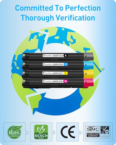 MasaiMara C7120 C7125 C7130 Compatible Toner Cartridges Replacement for Xerox 006R01824 006R01825 006R01826 006R01827 for Xerox Versalink C7120 C7125 C7130 Printer (Black Cyan Magenta Yellow, 4-Pack) - Image 5