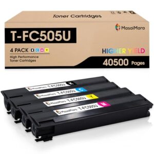 MasaiMara Compatible Toner Cartridges Replacement for Toshiba T-FC505U T-FC505U-K T-FC505U-C T-FC505U-M T-FC505U-Y for Toshiba e-Studio 2505AC 3005AC 3505AC 4505AC 5005AC Printer(CMYK, 4-Pack)