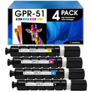 MasaiMara GPR-51 GPR51 Compatible Toner Cartridge Replacement for Canon C250 C250iF C255iF C350 C350iF C350P C355iF Printer (8516B003 8517B003 8518B003 8519B003, BCMY Color 4 Pack)