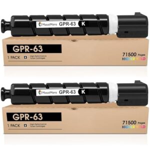 MasaiMara GPR-63 GPR63 4766C003AA (71,500 Pages) High Capacity Compatible Toner Cartridges Replacement for Canon ImageRunner Advance DX 6855i 6860 6860i 6870 6870i Printer (Black, 2-Pack)