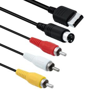 Mcbazel AV Cable for Sega Dreamcast, Composite RCA Audio Video Cord Compatible with Sega Dreamcast – 1.7M/5.58FT