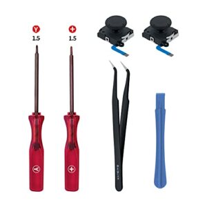 Mcbazel Joycon Joystick Replacement for Nintendo Switch, Switch OLED, Switch Lite(NOT for Switch 2) – 3D Replacement Joystick Analog Thumb Stick with +&Y-Screwdriver, Pry Tool, Tweezer Kit