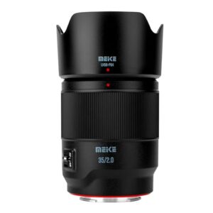 Meike 35mm F2.0 Auto Focus Wide Angle Full Frame STM Stepping Motor Prime Portrait Lens Compatible with Sony E Mount Cameras A7 A7II A7R A7IV A7R IV A7III A7RII A7RIII A7SIII A9 A9II A7C A7CII