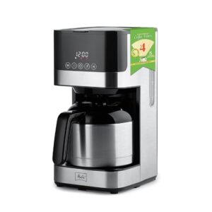 Melitta Aroma Tocco Thermal Drip Coffee Maker, 8-Cup, Programmable with Automatic Shut-Off, Pause & Serve, Stainless Steel Carafe with 5-Pack Coffee Filters