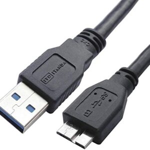 Micro USB 3.0 Cable, 1.5ft External Hard Drive Cable USB A to Micro B Compatible with Samsung Galaxy S5, Note 3, Note Pro 12.2, WD Western Digital, Toshiba, Seagate Hard Drives